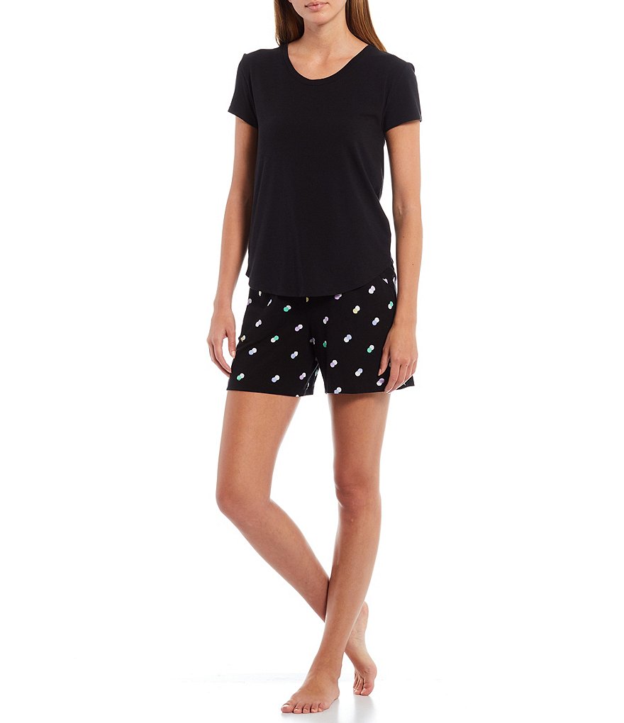 HUEtique Solid Jersey Knit Jewel Neck Tee