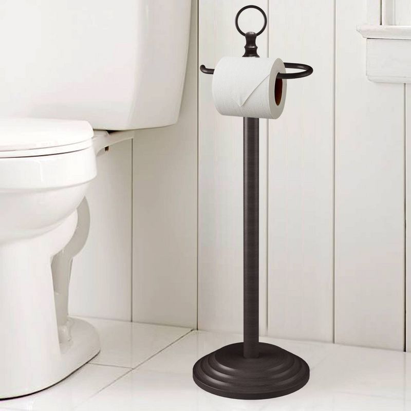 Freestanding Toilet Tissue Holder Bronze - Nu Steel