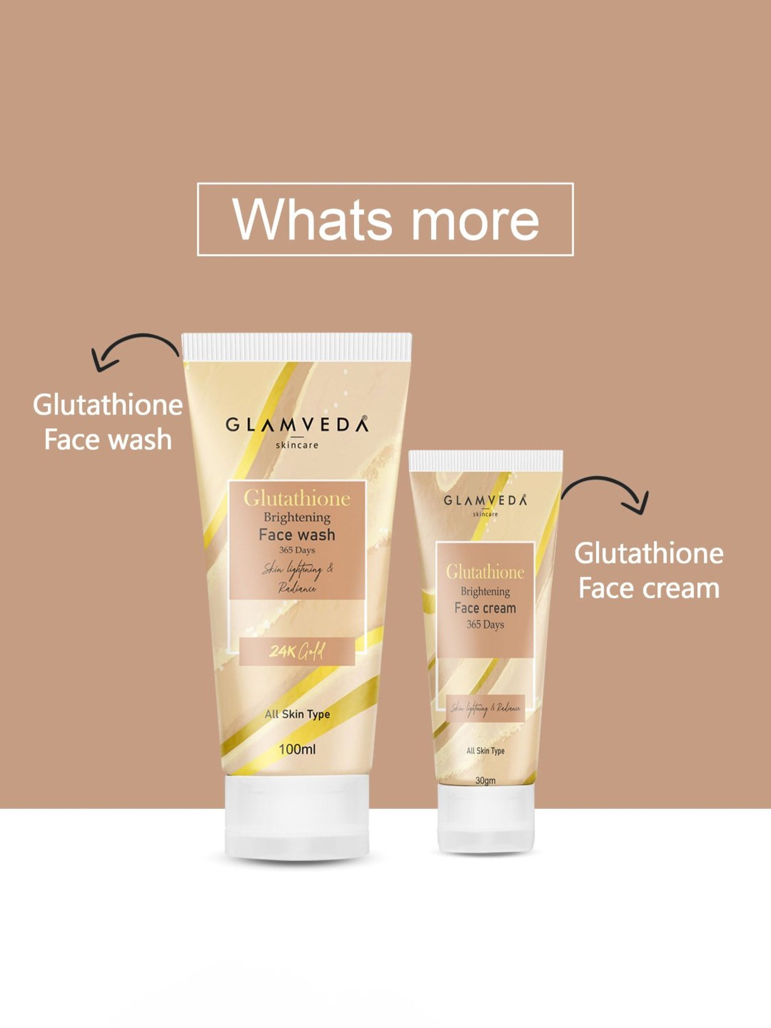 Glamveda Glutathione 365 Days Brightening Body Lotion with Vitamin C & E - 150 ml