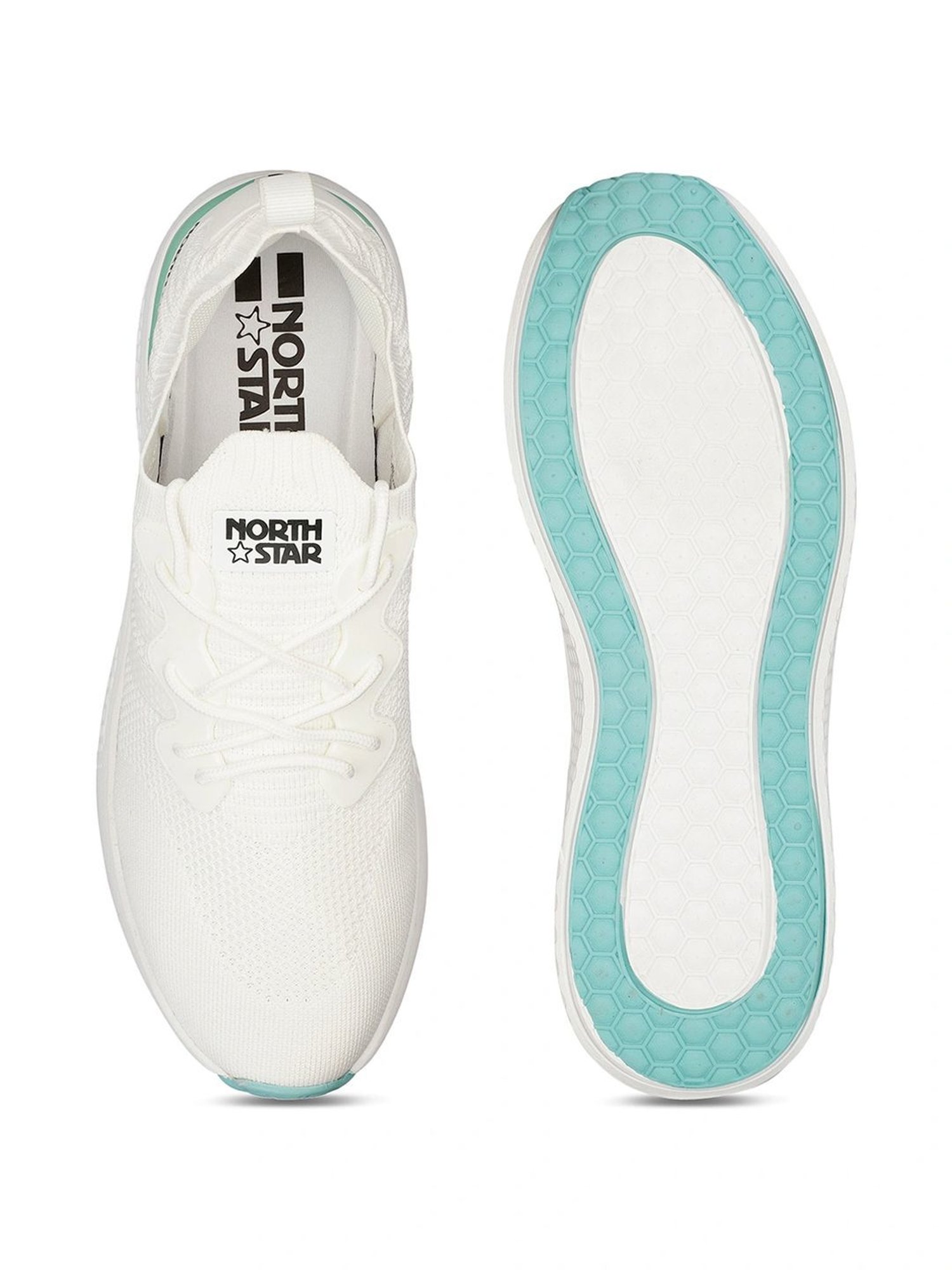 North Star by Bata Men's SLASHER White Running Shoes