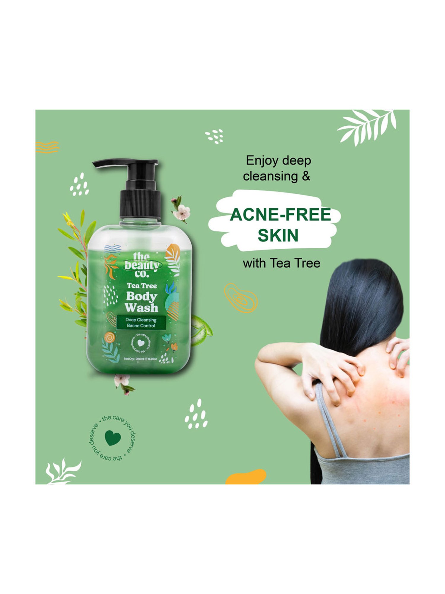The Beauty Co. Tea Tree Body Wash with Aloever & Glycerin - 250 ml