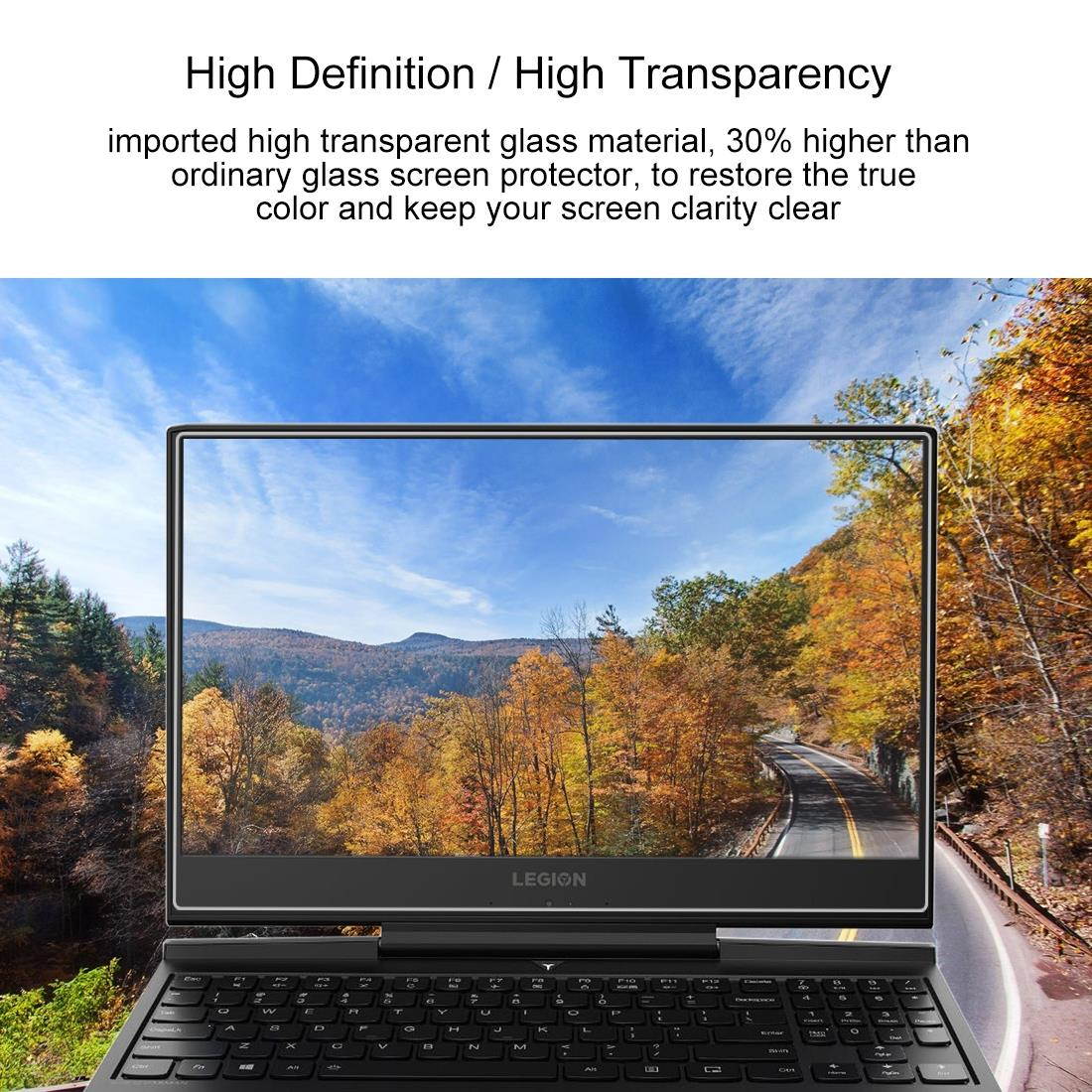 0.4mm 9H Surface Hardness Full Screen Tempered Glass Film for Lenovo Y7000P 15.6 inch