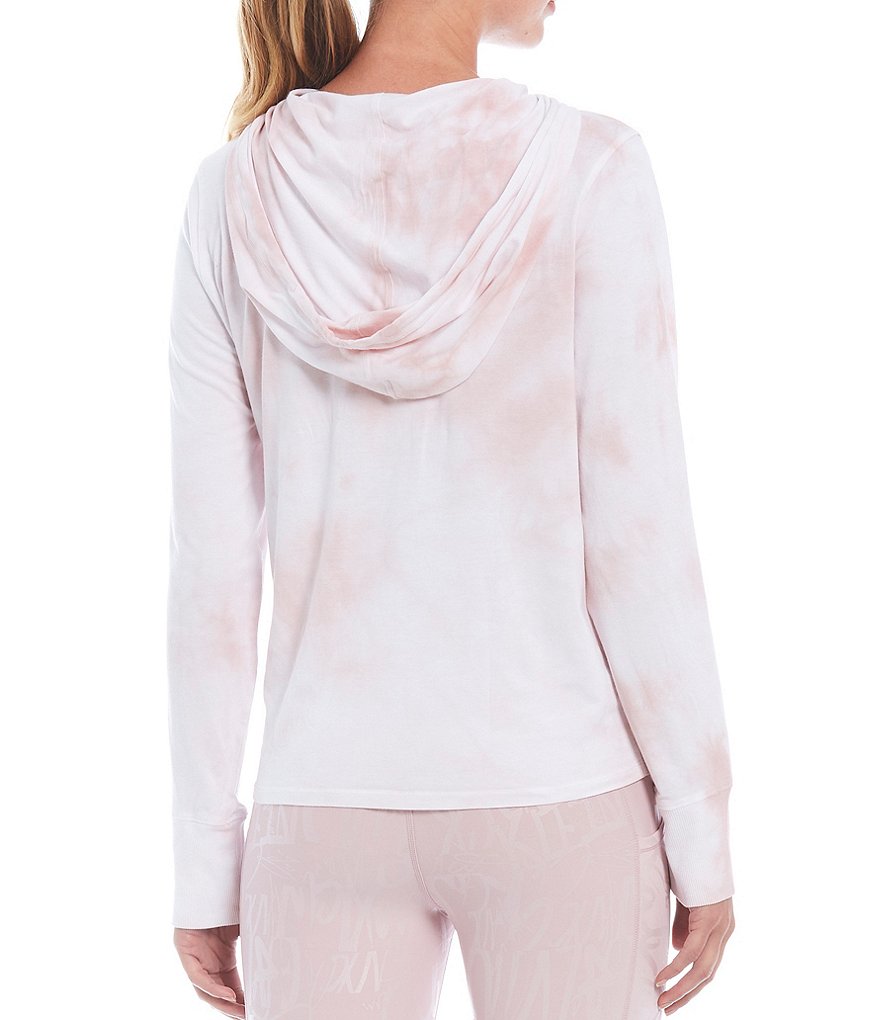 Karen Kane Short Sleeve Tie-Dye Hoodie