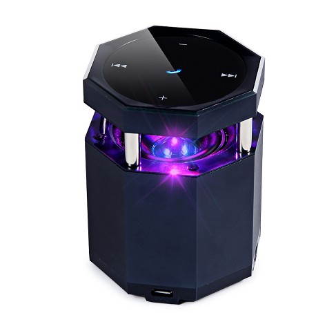 Mini Bluetooth Wireless Stereo Speaker TF-Card Slot Handfree Car Speakers LED Flashing Projector Loudspeaker Touch-Control Design