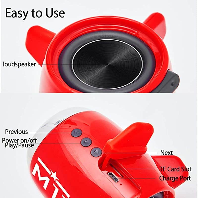 TWS Airplane Wireless Bluetooth V5.0 Speakers, Retro Speakers, Dual Audio Interconnection,Hands-free Calls,5 Hours Playtime,Micro SD Support for Kitchen Bedrooms Desk Shelf Party Outdoor (Green)