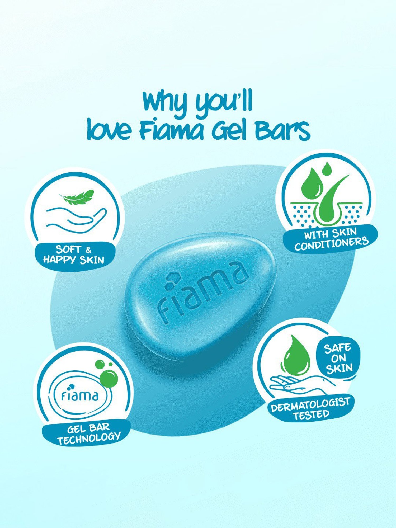 Fiama Fresh Celebration Pack Gel Bars - Pack of 3