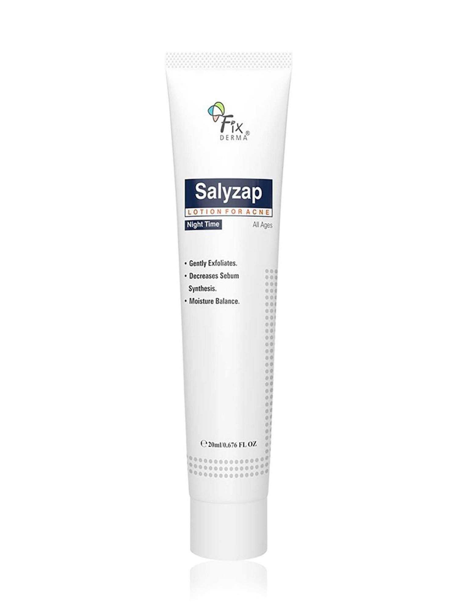 Fixderma Salyzap Lotion Night Time Helps In Moisture Balance Gentle Exfoliates - 20 ml
