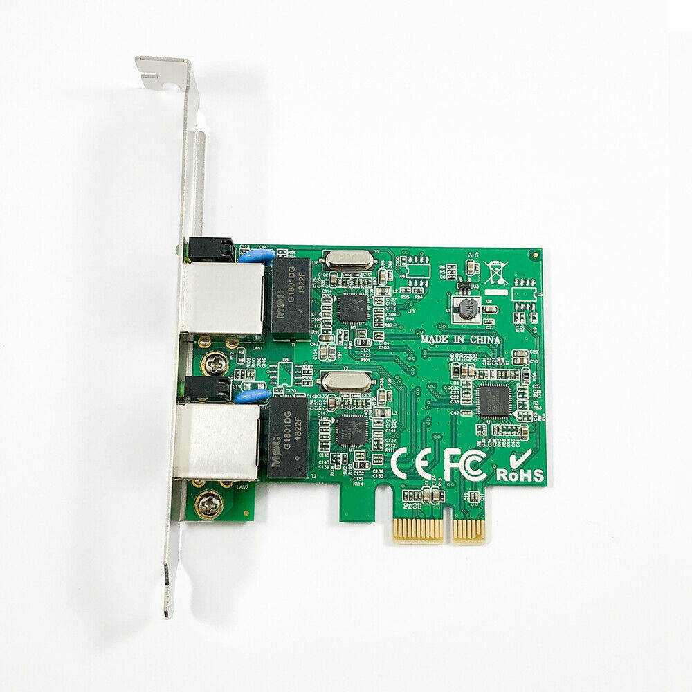 X-MEDIA 2-Port Dual Gigabit 1000Mbps PCI Express PCIe Network Adapter Card