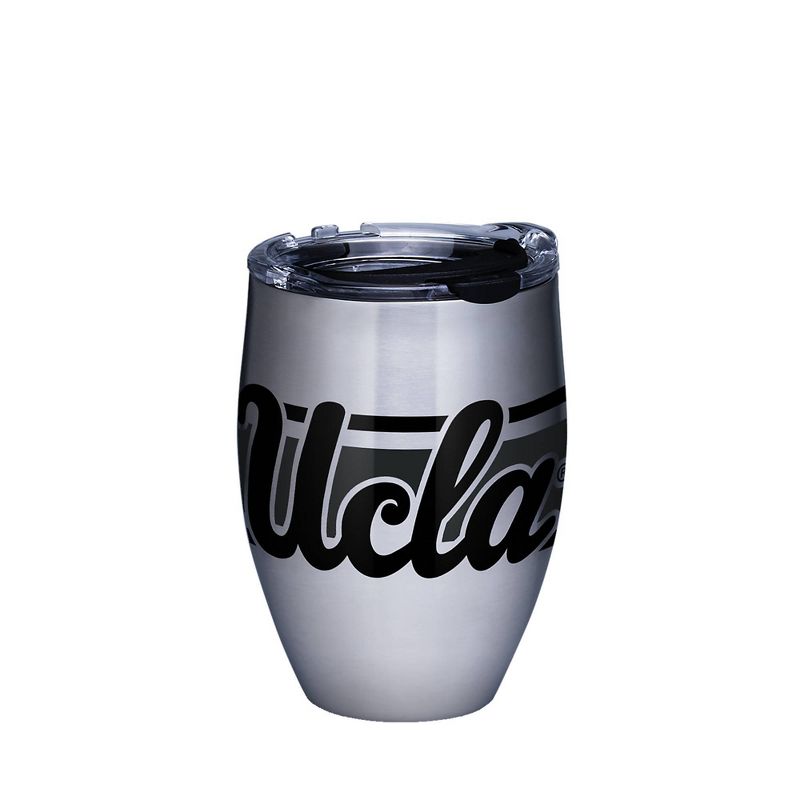 NCAA UCLA Bruins 12oz Black Stripe Stainless Steel Wine Tumbler