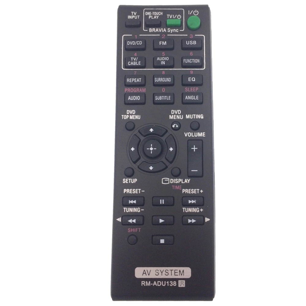 RM-ADU138 AV Receiver Remote Control For SONY DVD Home theater System DAV-TZ140 HBD-TZ140 SS-CT121 SS-WS121