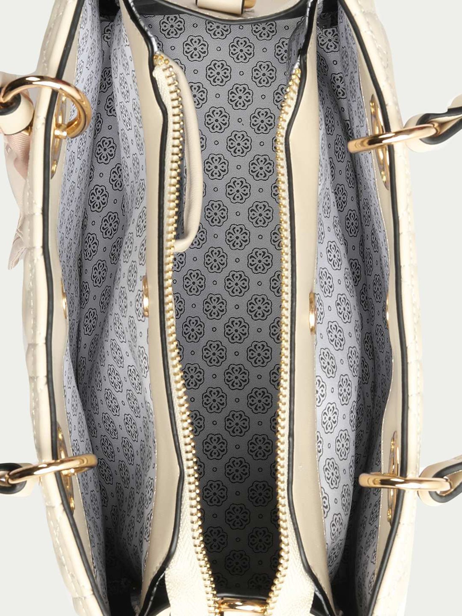 ZOUK Kashmir Blooms Classic Multicolor Printed Medium Handbag