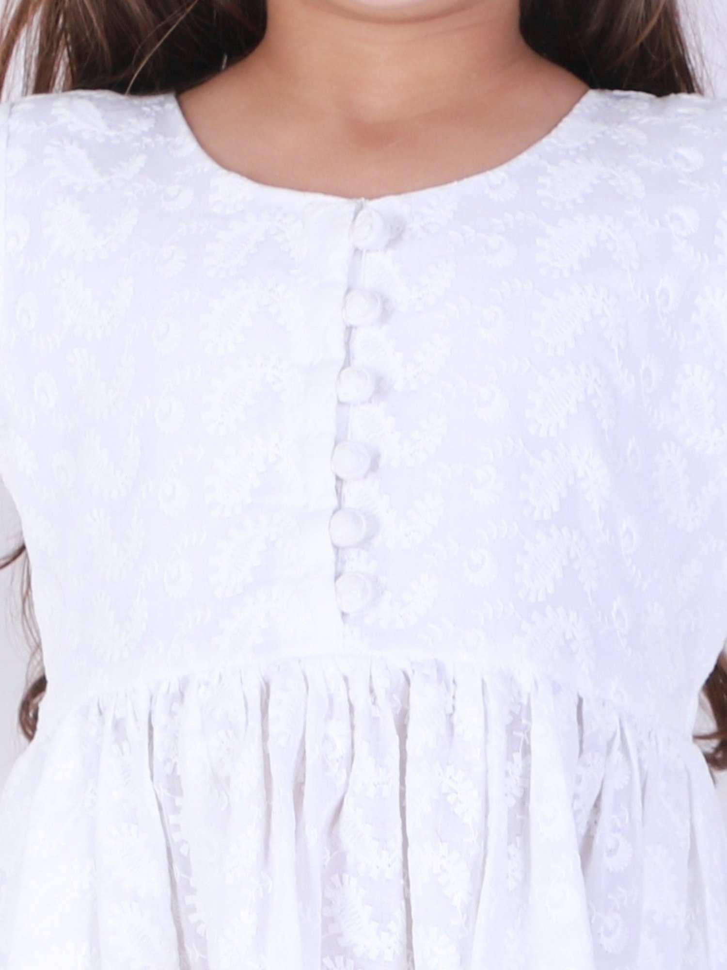 Many Frocks Kids Blue Embellished Top with Plazzos