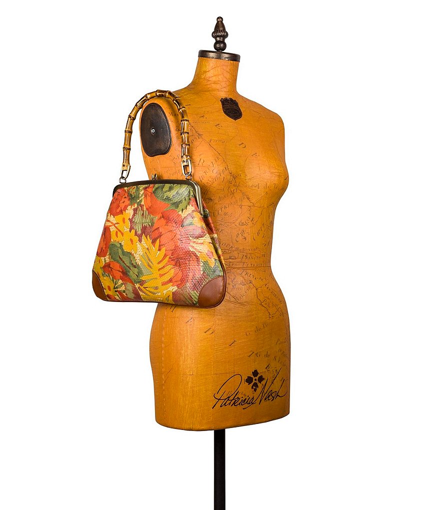 Patricia Nash Birds of Paradise Embroidery Collection Ferrara Frame Shoulder Bag