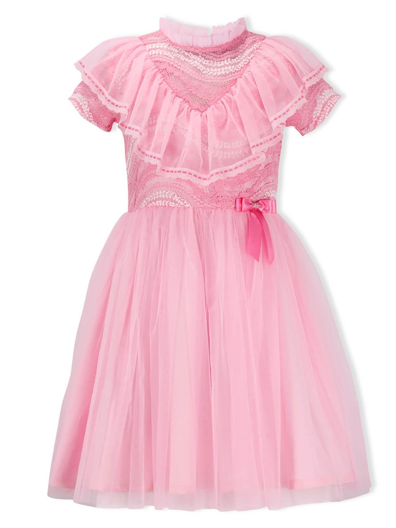Cutecumber Kids Pink Self Design Dress