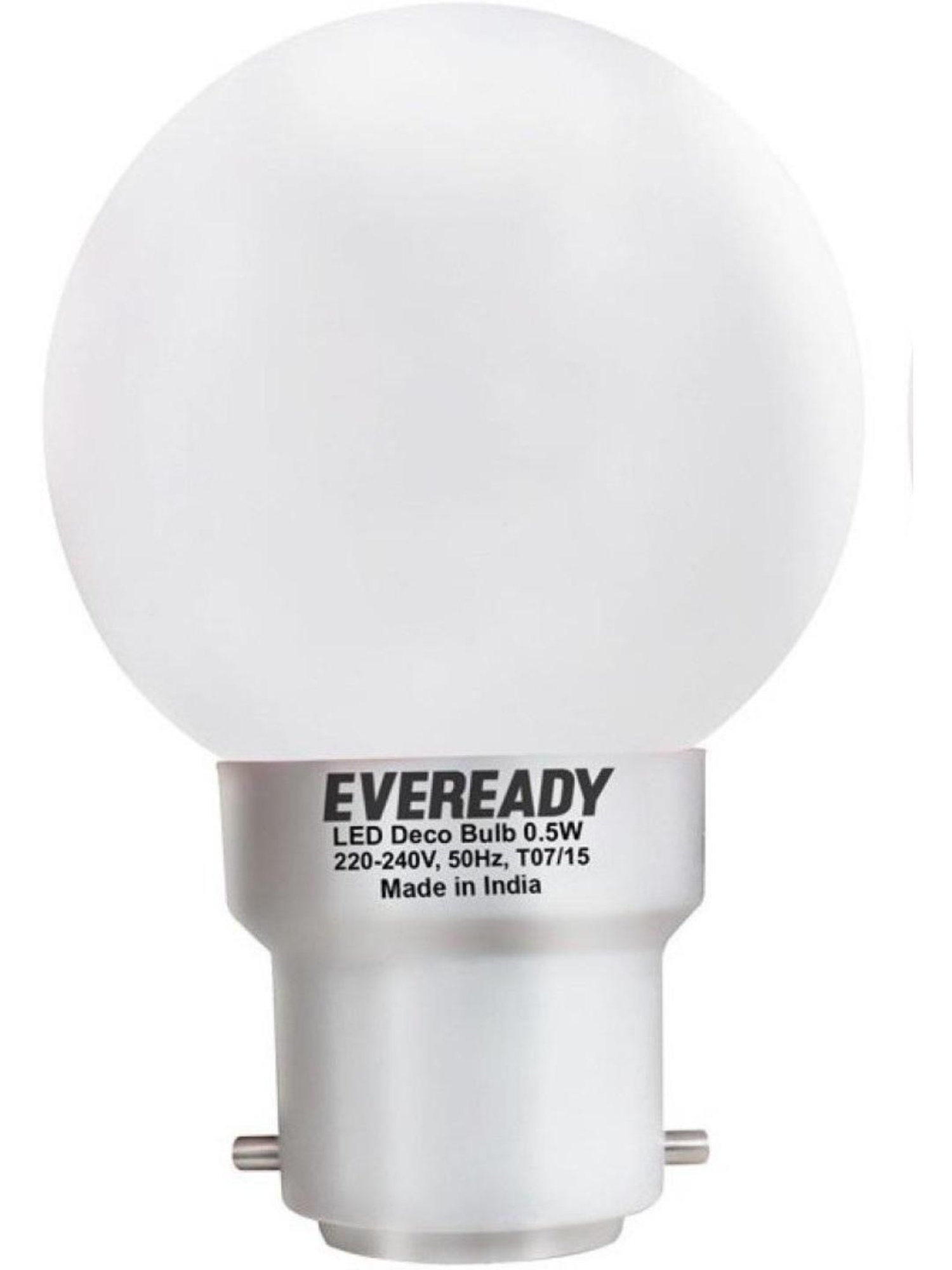 Eveready 0.5 W Standard B22 LED Bulb Pack of 6 (White)