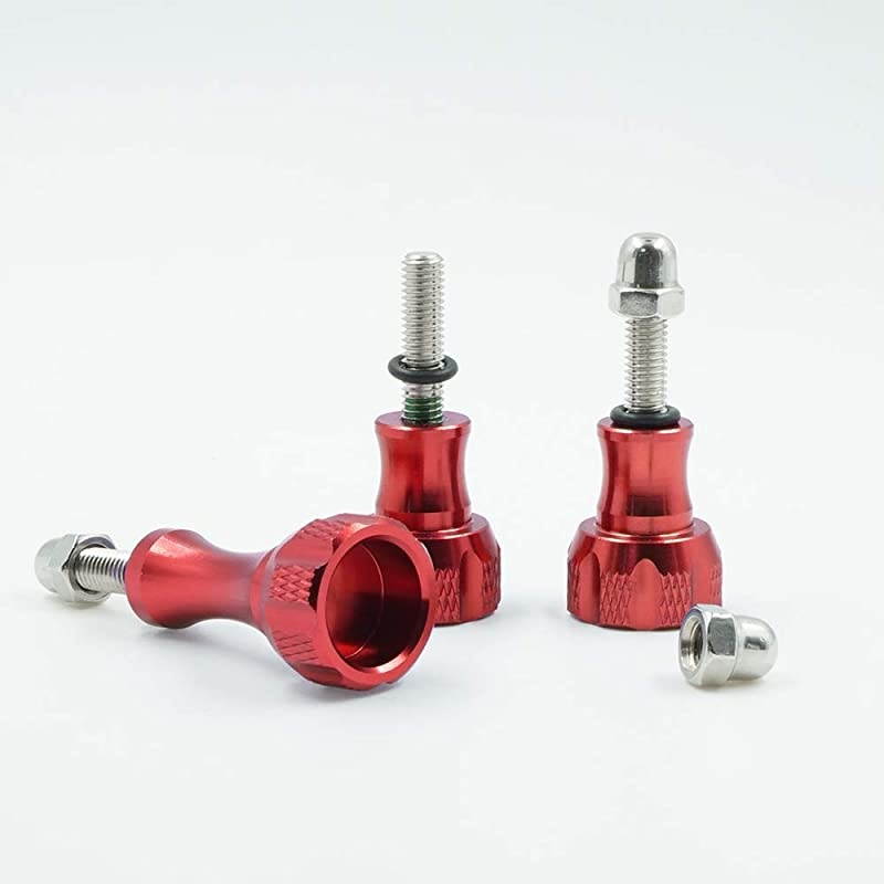 3 Pcs Aluminum Alloy Thumbscrews for GoPro Hero 2018, GoPro Fusion, GoPro Hero 8/7/6/5/4/3/2/1 and DJI Osmo Action, 8 Colors, Very Durable, Standard Camera Mounts Screws (Pink)