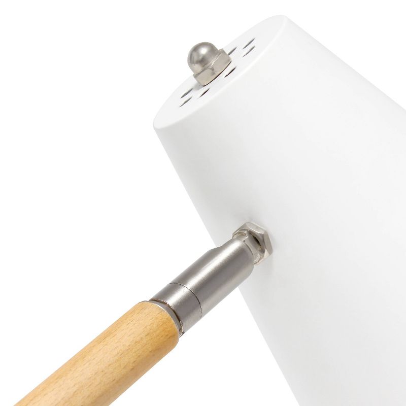 Wooden Pivot Desk Lamp White - Simple Designs