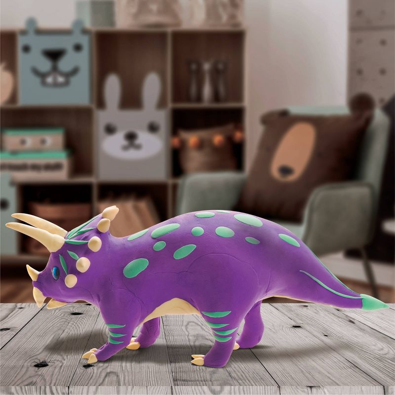 Discovery Kids Toy Dinosaur DIY Puzzle Clay Triceratops