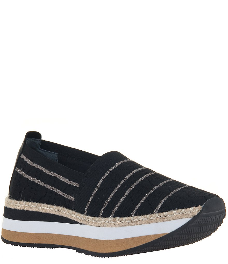 OTBT Islander Striped Platform Espadrille Wedge Sneakers