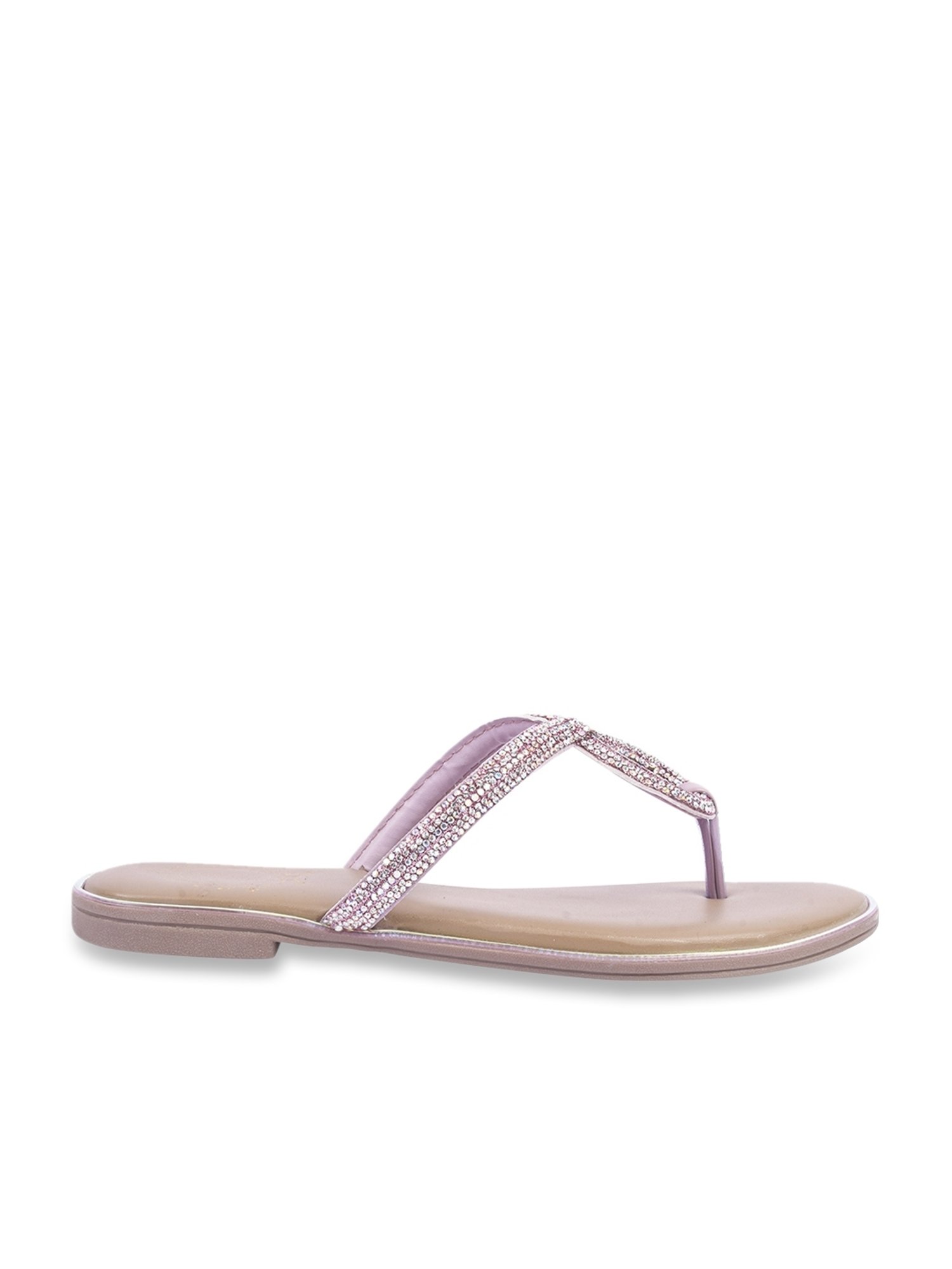 Shoetopia Women's Pink Thong Sandals