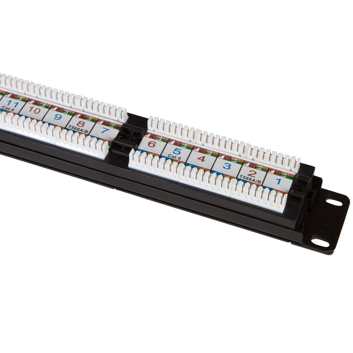 Buyer's Point 24 Port Cat6 RJ45 Patch Panel Rackmount or Wallmount with Punch Down Tool and Cable Management System , Server, Compatible with Cat 3/4/5/5e/6