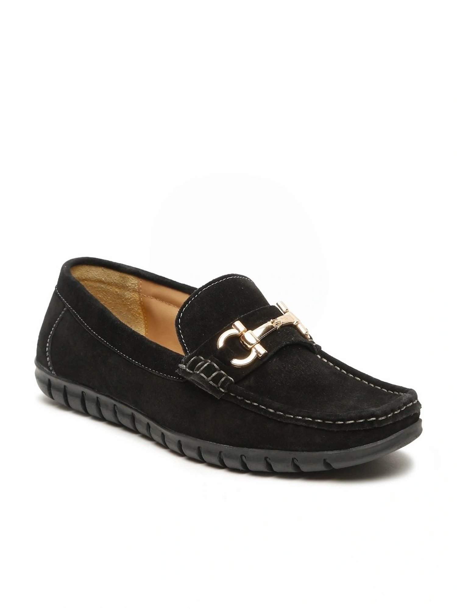 Teakwood Leathers Men's Black Casual Loafers