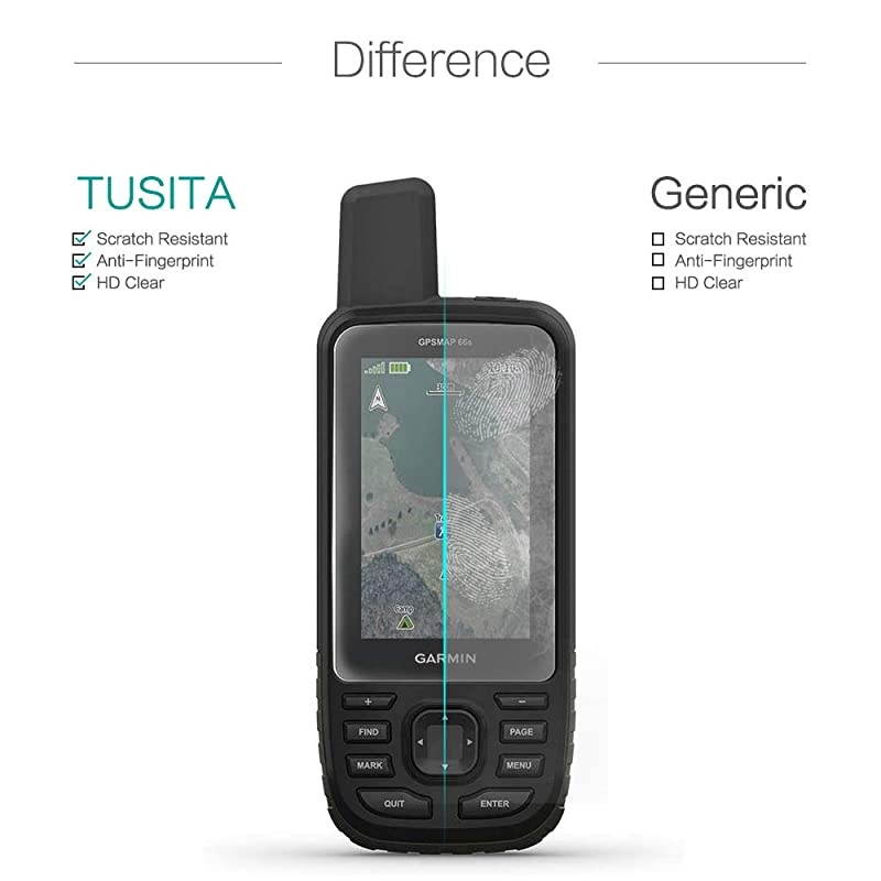 2-PACK]  Tempered Glass Screen Protector Bundle Compatible with Garmin GPSMAP 66i 66s 66st - HD Clarity Protective Film - Handheld GPS Accessories