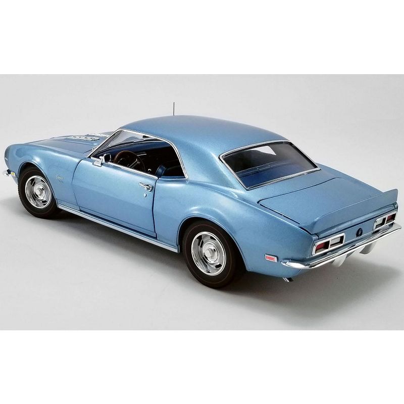 1968 Chevrolet Camaro SS Unicorn Grotto Blue Metallic with Blue Interior and D88 Stripes Limited Edition to 438 pieces 1/18 Diecast Model Car by ACME