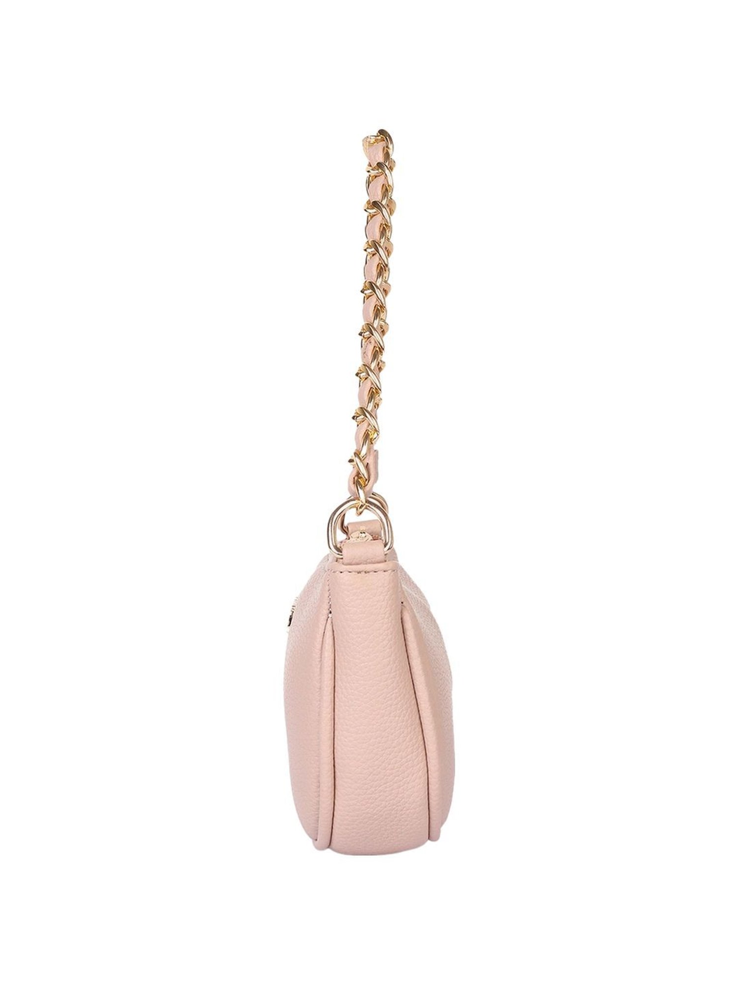 Carlton London Pink Solid Medium Sling Handbag