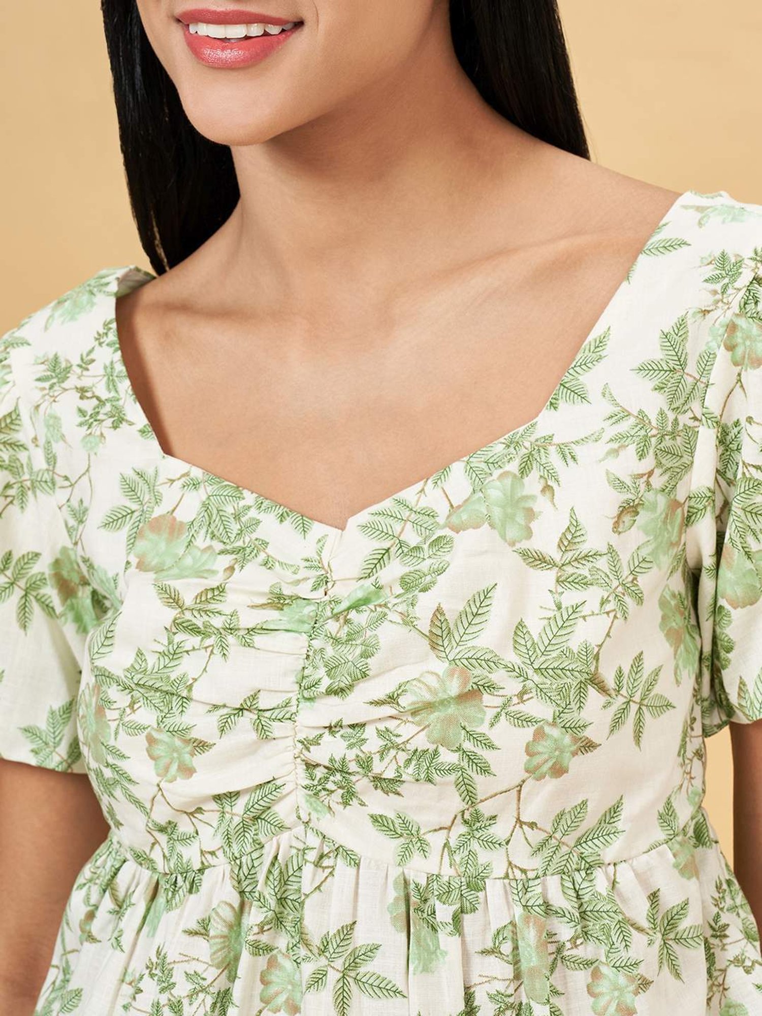 Honey by Pantaloons Whisper White Floral Print Top