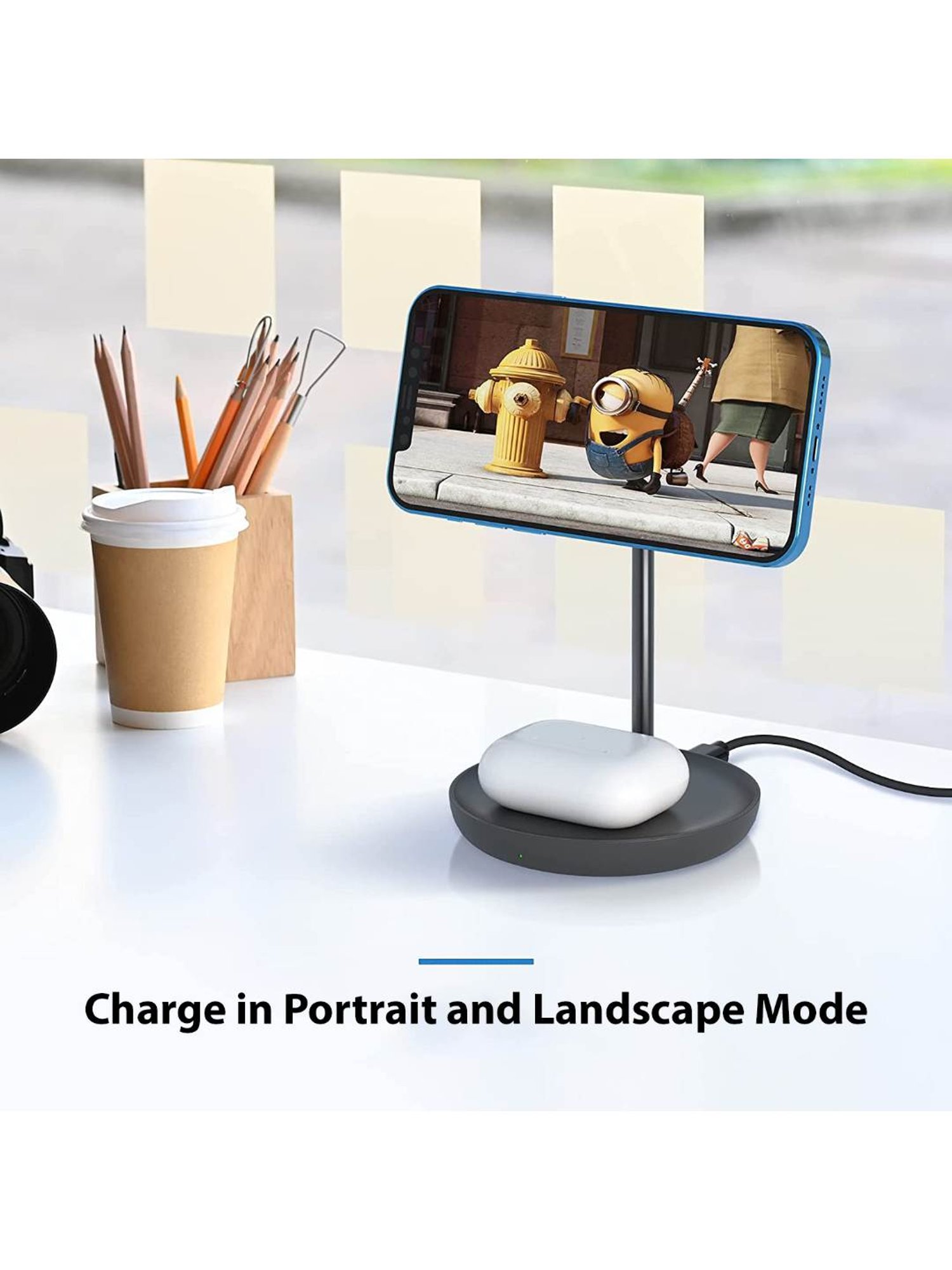 UNIGEN MAGTEC 200 2 in 1 Magnetic Wireless Stand For iPhone 13, 12 Series (Black)