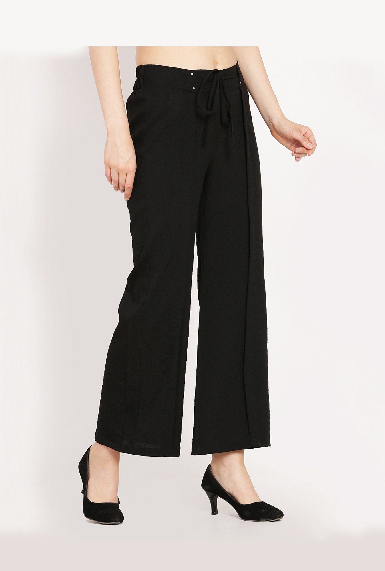 Westwood Black Pleated Palazzo