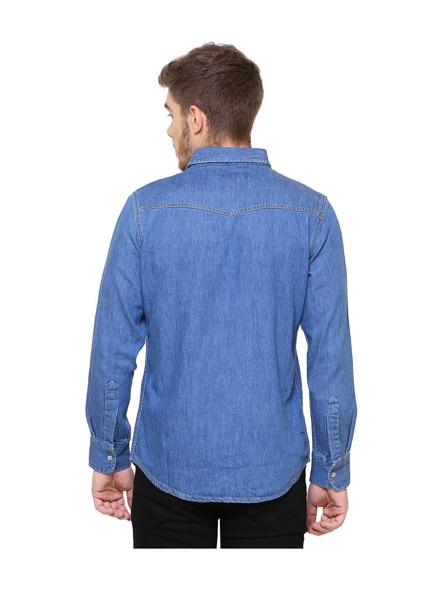 Southbay Blue Full Sleeves Slim Fit Shirt