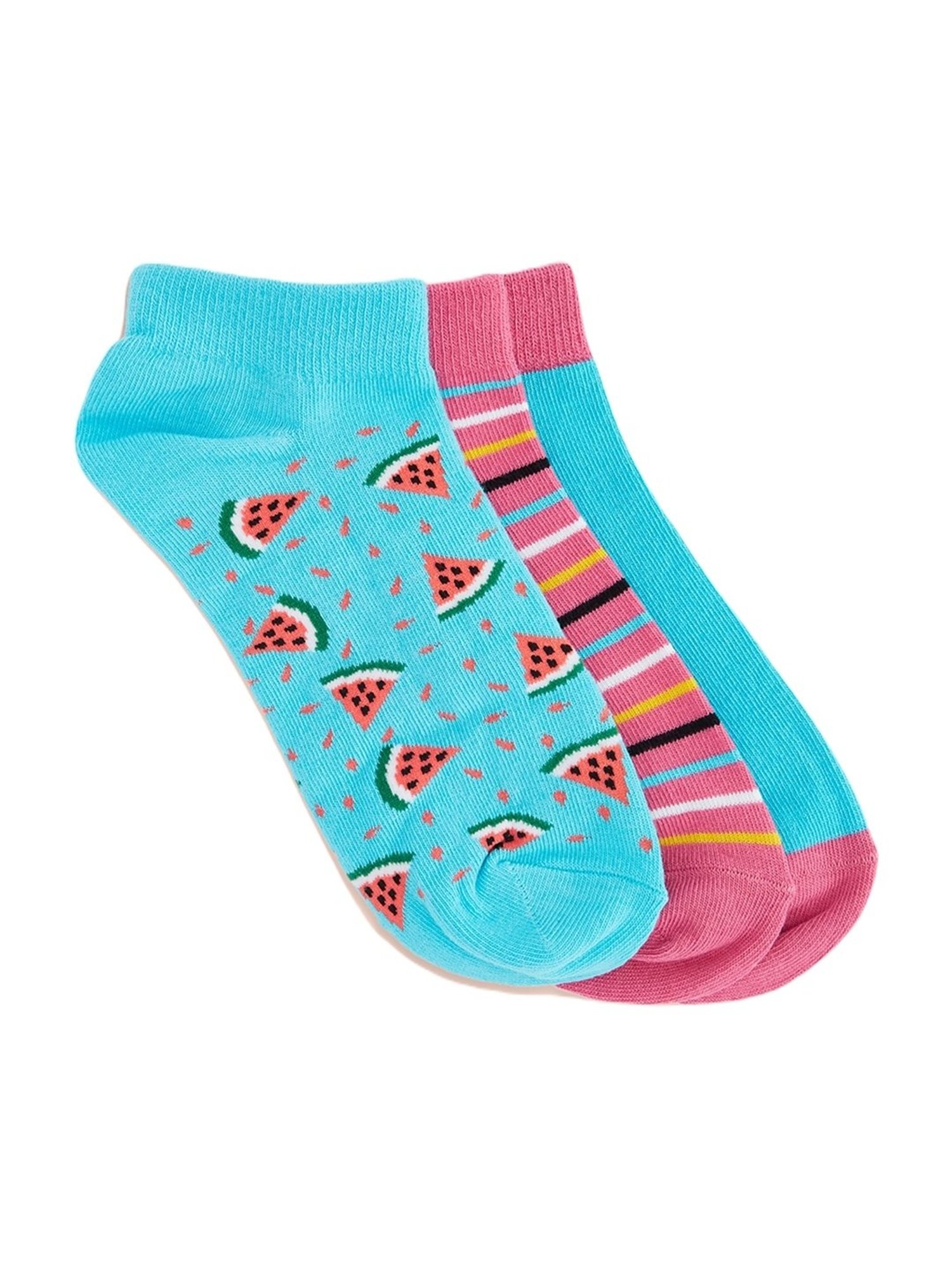 Honey by Pantaloons Multicolor Printed Socks - Pack of 3