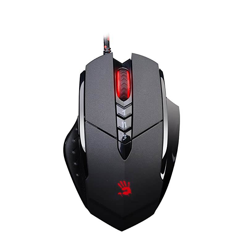 V7 Ergonomic Claw Grip Gaming Mouse with Rubberized Black Coating MacrosScriptingAutomation 8 Programmable Buttons 3200 DPI