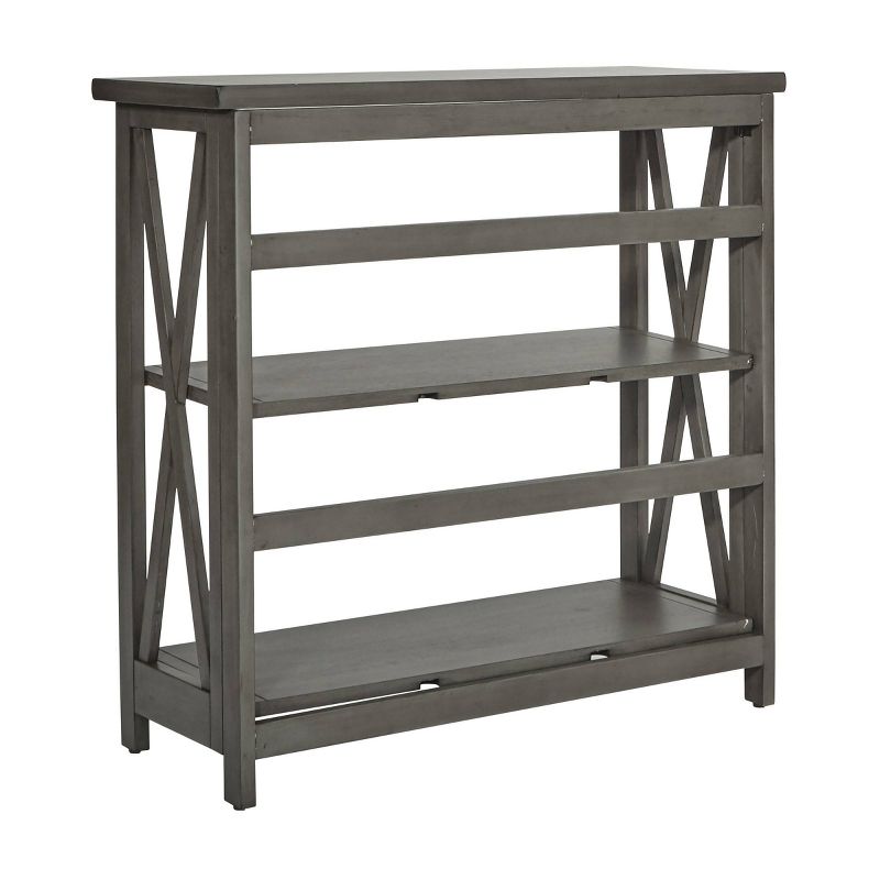 32.25" 3 Shelf Hillsboro Bookshelf Gray Wash - OSP Home Furnishings