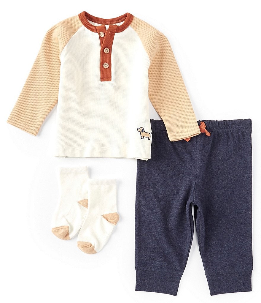 Tommy Hilfiger Baby Boys 12-24 Months Short-Sleeve Striped Polo Shirt & Microsueded Twill Shorts Set
