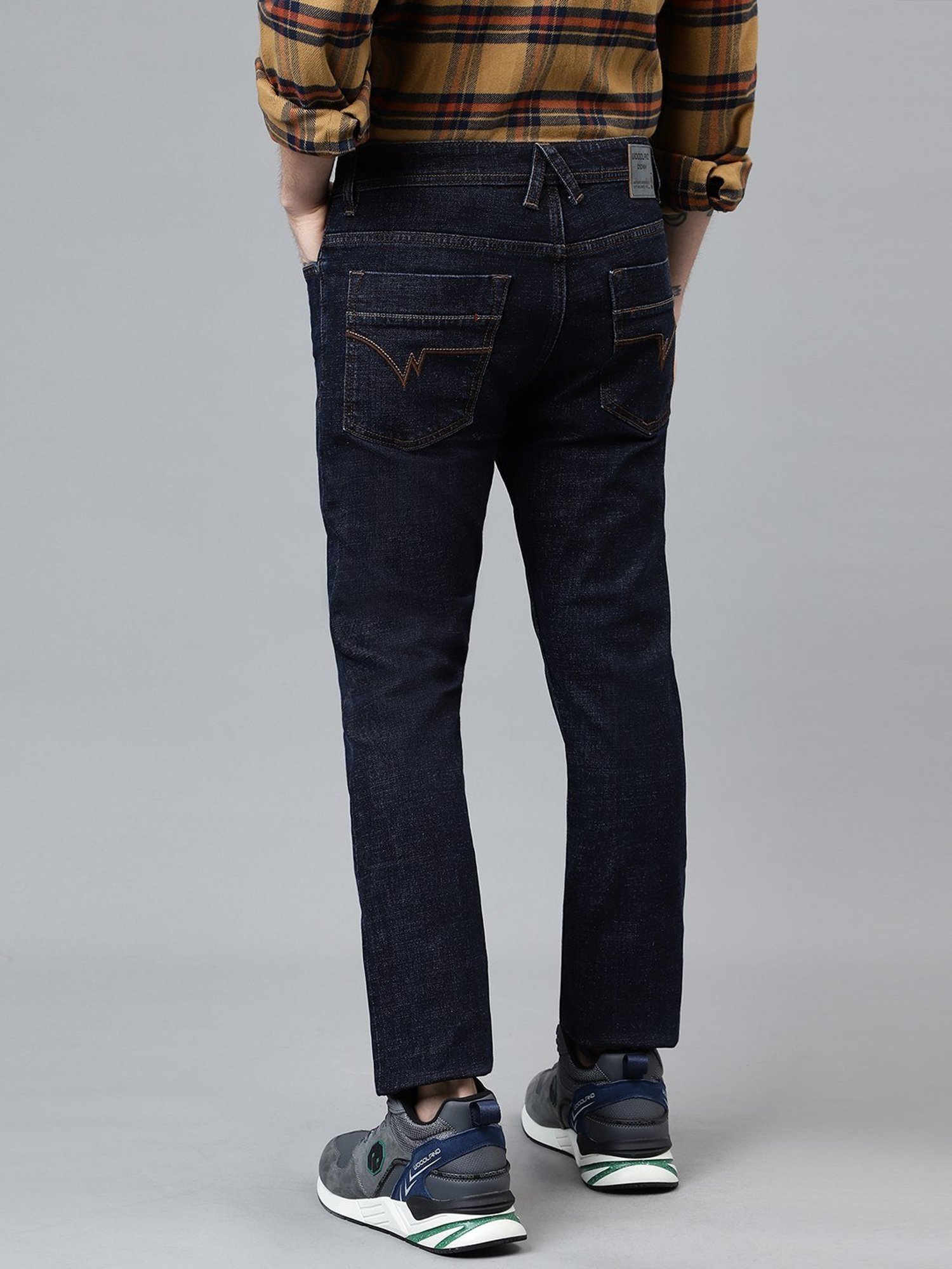 Woodland Purple Cotton Regular Fit Jeans