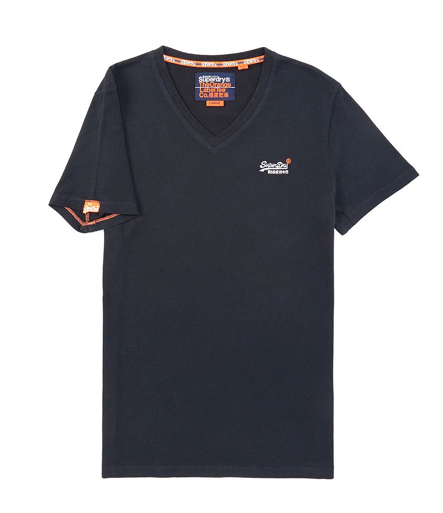 Superdry Short-Sleeve Orange Label Vintage Embroidery V-Neck T-Shirt