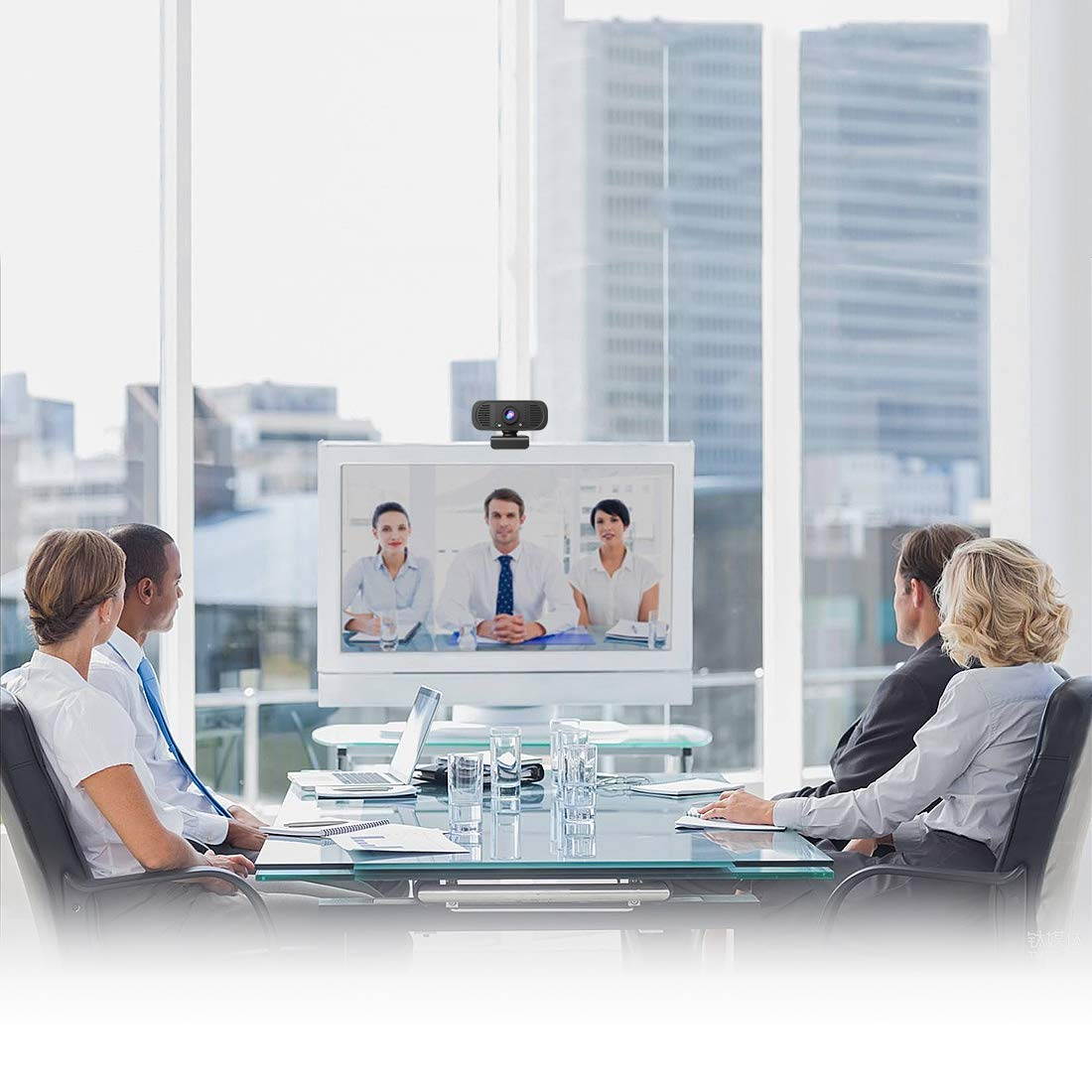 1080P Webcam with Microphone, HD Webcam Streaming USB Computer Camera for PC Desktop Laptop, USB Web Cam for Video Calling Recording Conferencing, Auto Focus, Plug and Play, 90&deg;Wide View Angle