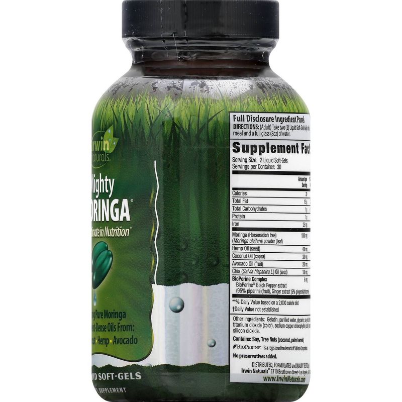 irwin naturals Mighty Moringa Dietary Supplement Liquid Softgels - 60ct