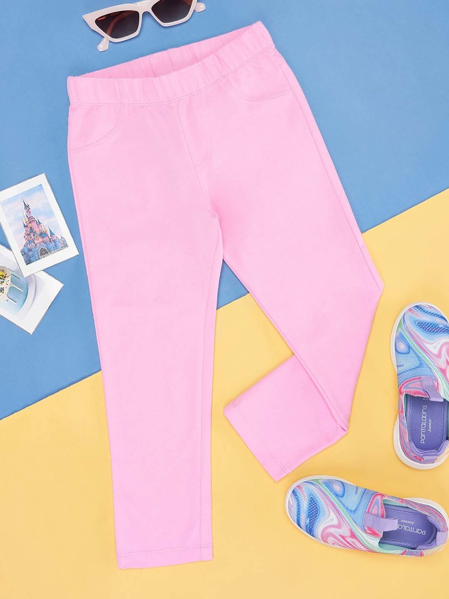 Pantaloons Junior Pink Slim Fit Jeggings