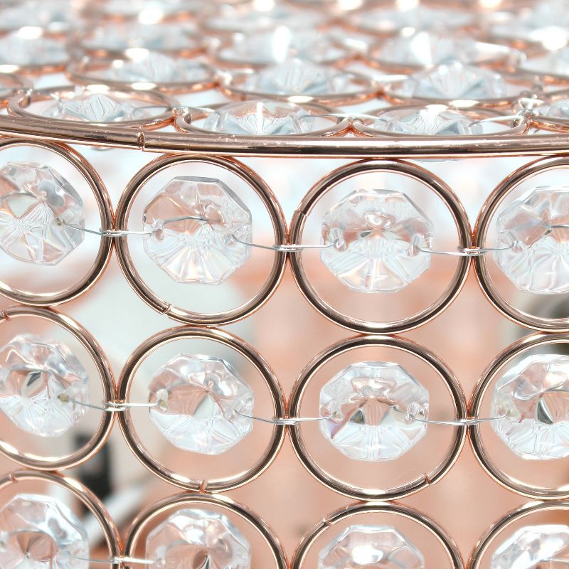 12" Round Elipse Flushmount Ceiling Light Rose Gold - Elegant Designs