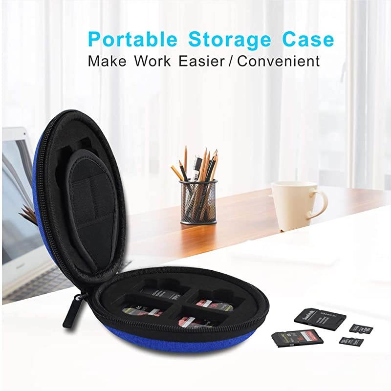 Card Holder Shockproof Stress Resistant Card Case Organizer with 12 Card Slots for Cards TF Cards Blue