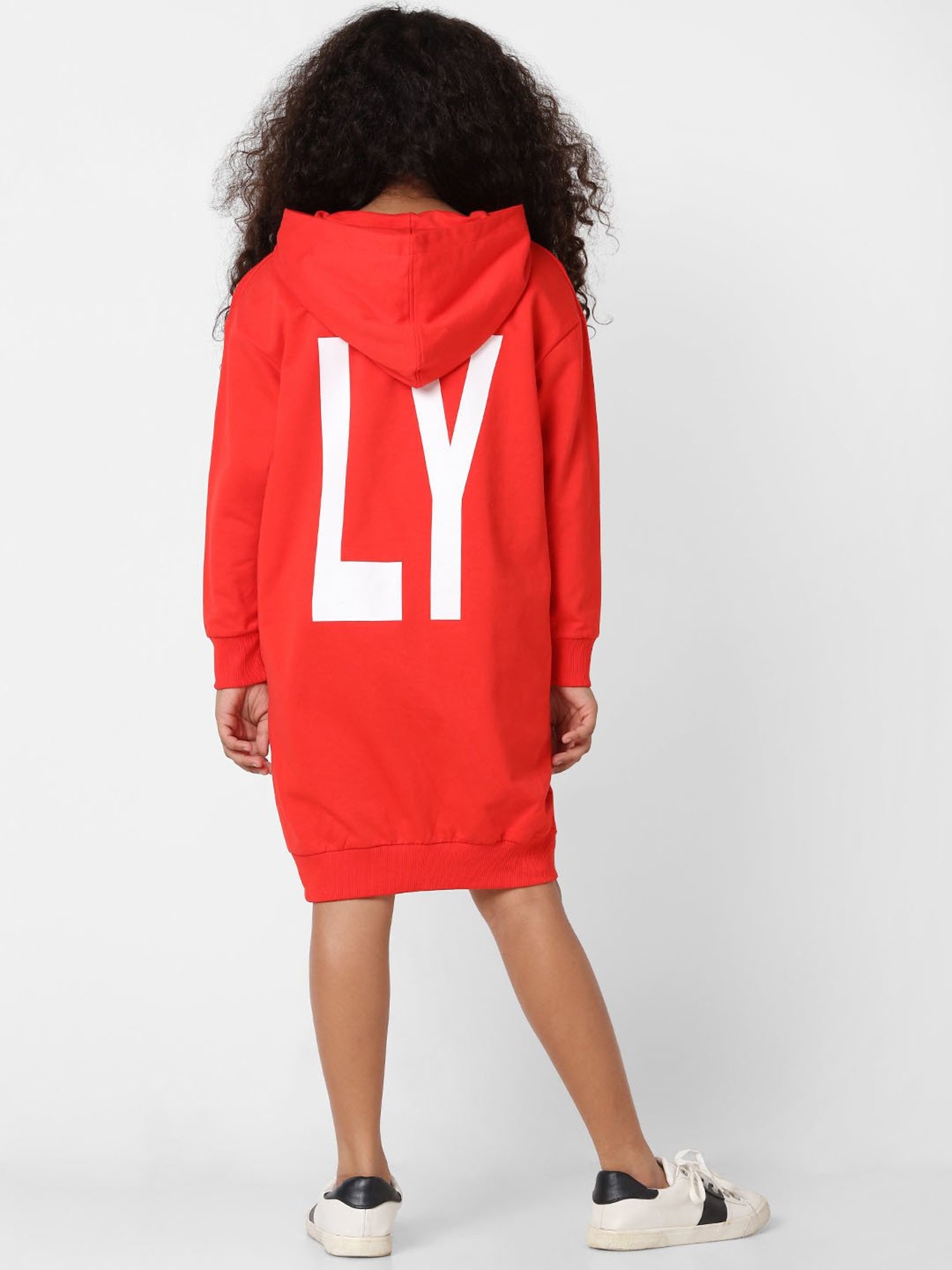 KIDS ONLY Red Printed Full Sleeves T-Shirt Dress