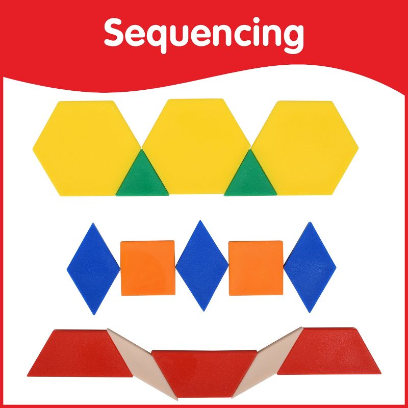 Edx Education Plastic Pattern Blocks - Set of 250 - Ages 4+