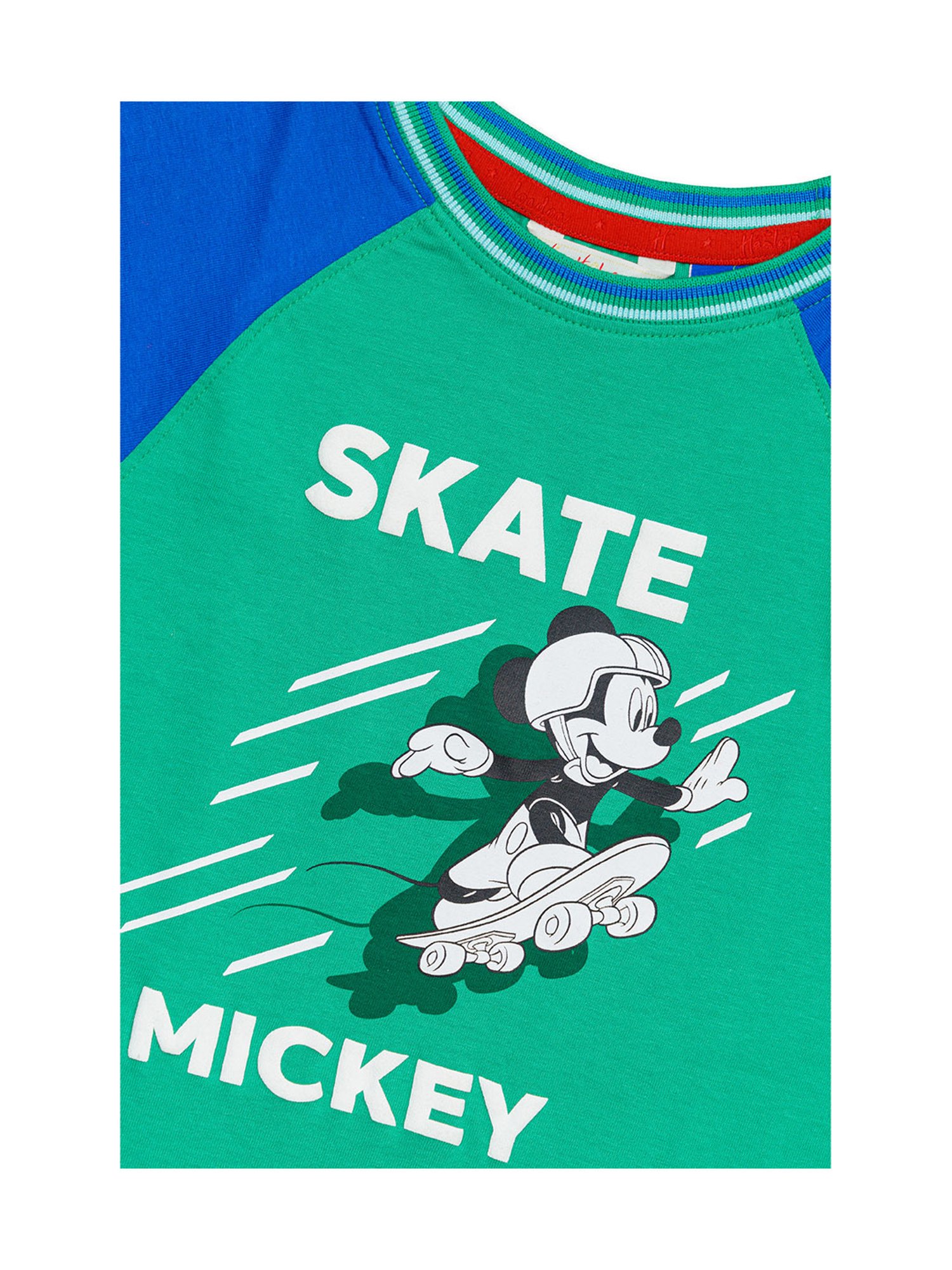 H by Hamleys Kids Green & Blue Printed T-Shirt