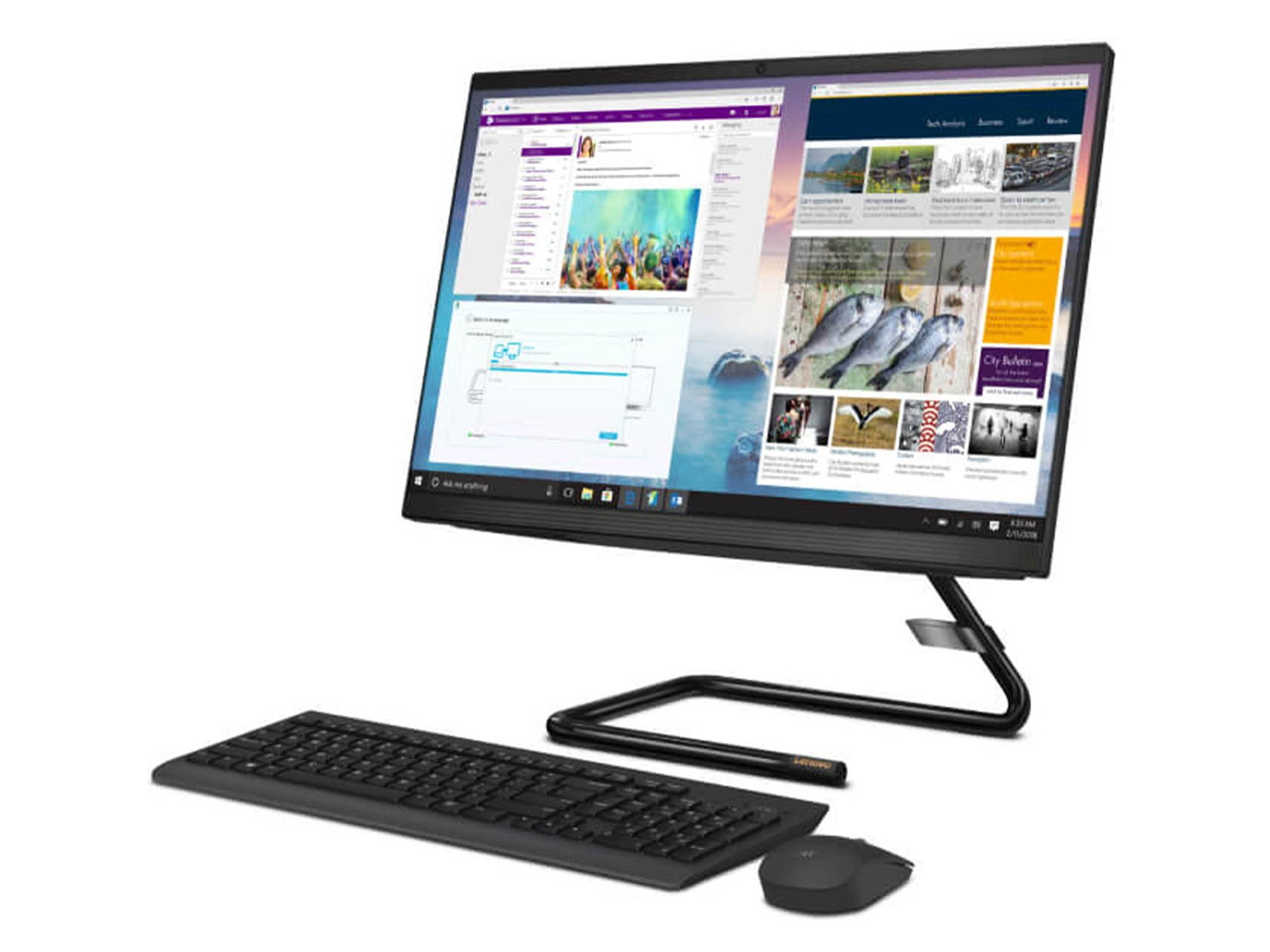 Lenovo IdeaCentre 3i All-in-One, 21.5" FHD Touch Display, Intel Core i5-10400T Upto 3.6GHz, 8GB RAM, 1TB NVMe SSD, HDMI, Card Reader, Wi-Fi, Bluetooth, Windows 10 Home