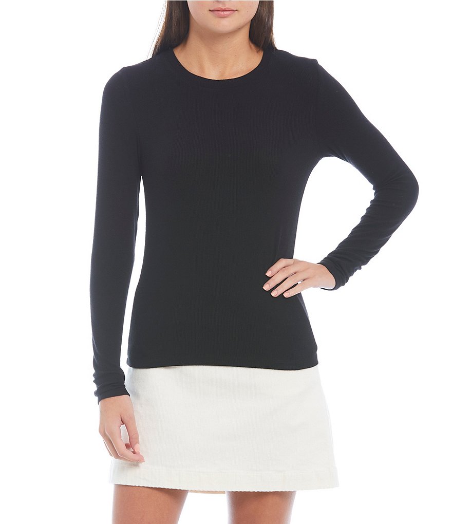 Copper Key Long Sleeve Ribbed Knit Tee