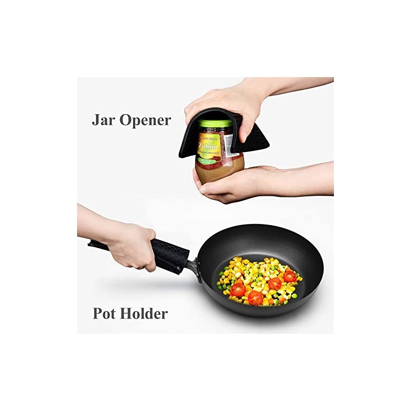 Trivet Mats Hot Potholders - Hot Pads Durable Non Slip Coasters Heat Resistant Mats (Black)